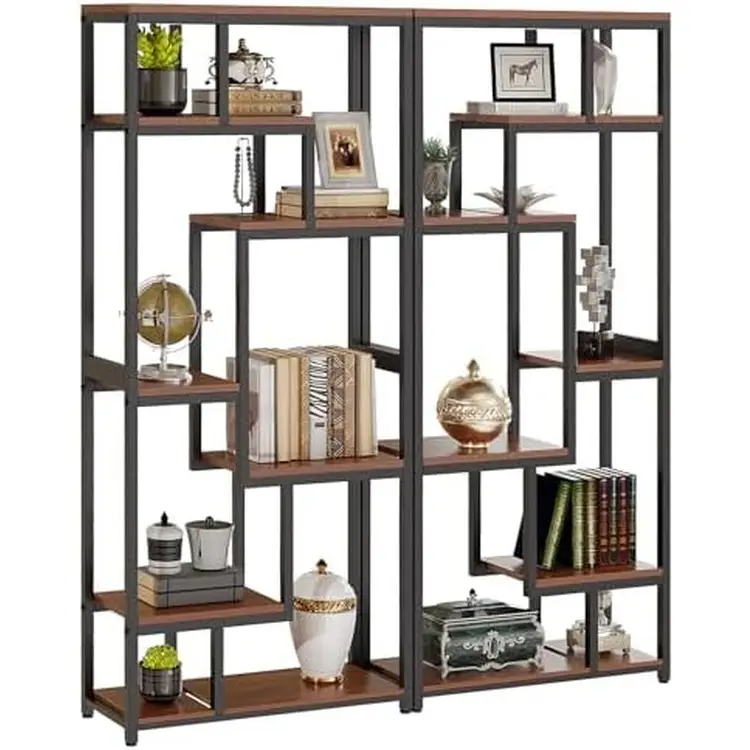 6 tier tall brown bookshelf 750x750.webp